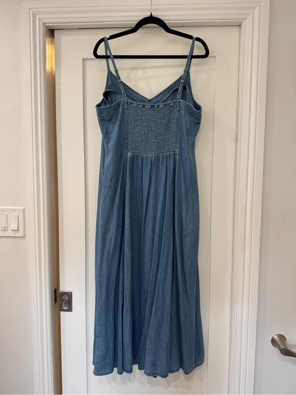 GAP Light Wash Denim Slip Maxi Dress - Picture 2 of 4